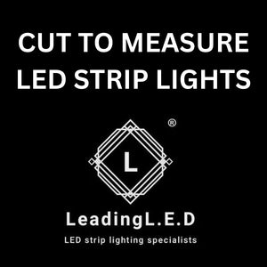 Cut to measure LED strip lights.