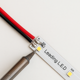 Soldered cable tail onto LED strip light