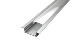 Silver recessed aluminium LED profile                    