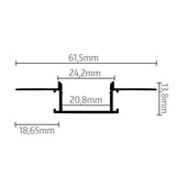 Plaster in profile for LED strip.                                          